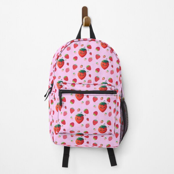 Item preview, Pattern of cute strawberriees, kawaii style designed and sold by DaniDandy.