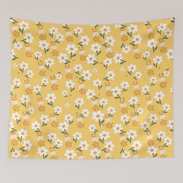 Item preview, Floral Giraffe , cute giraff with small white flowers pattern designed and sold by bestsalernow.
