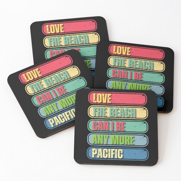 Item preview, LOVE THE BEACH CAN I BE ANY MORE PACIFIC - vintage funny saying designed and sold by Sun Sand & Sea Art.