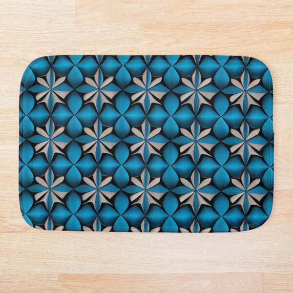 Item preview, blue and black geometric pattern designed and sold by QuikiPatterns.