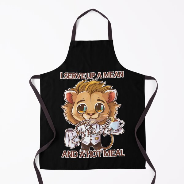 Item preview, I serve up a mean smile and a hot meal - funny for waiters and food lovers designed and sold by PECCATOR.