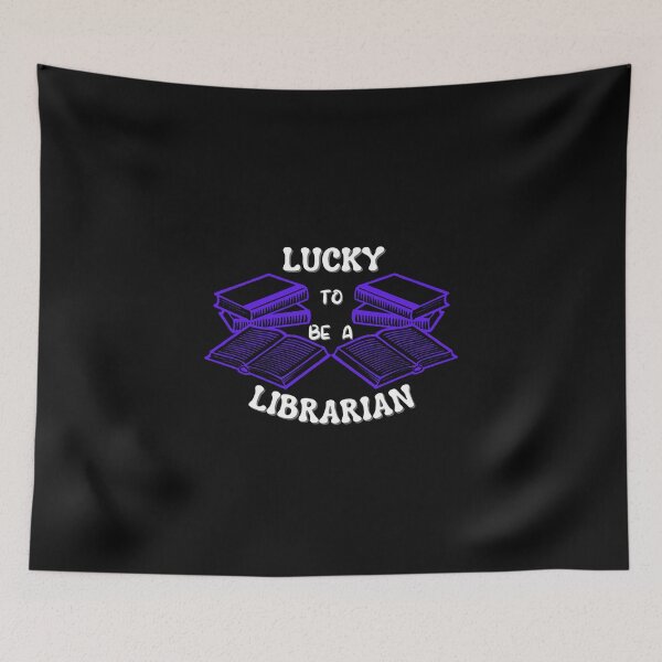 Item preview, Lucky to be a librarian designed and sold by NikkosDesigns.