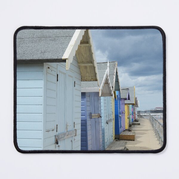 Item preview, Beach huts in a row against grey sky designed and sold by Nick Pautrat.