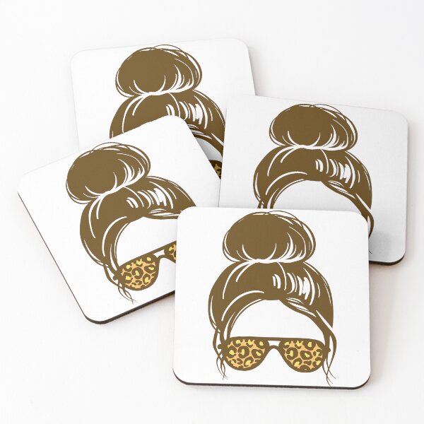 Item preview, Messy bun and leopard print designed and sold by Urbanclassy.
