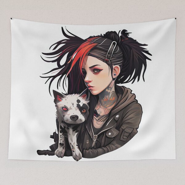 Item preview, Dog with Punk Girl designed and sold by Revjock.