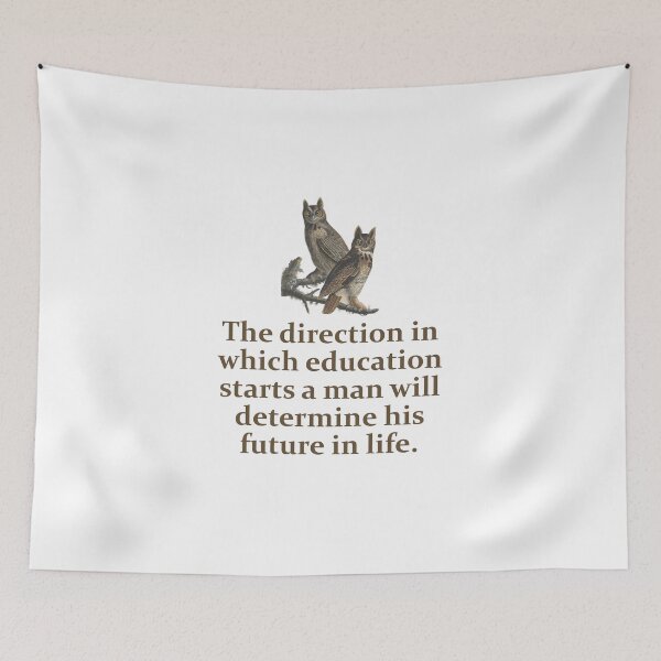 Item preview, The Direction In Which Education Starts - Education Quote  designed and sold by CrankyOldDude.