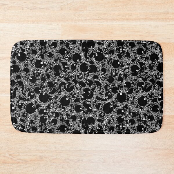 Item preview, Fantasy black and white monster pattern designed and sold by DFLC Prints.