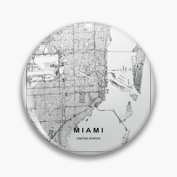 Artikelvorschau, Miami Stadtplan, Karte von Miami, USA entworfen und verkauft von MondoArtShop.