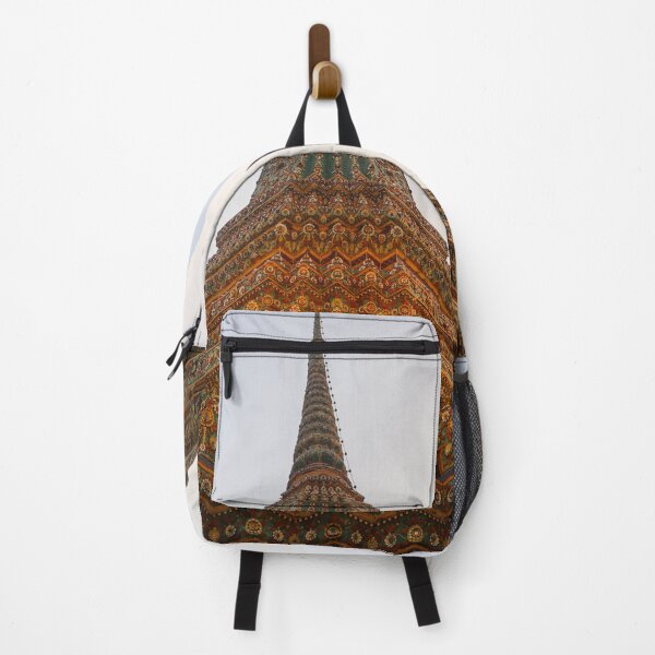 Item preview, Low angle view of a Buddha stupa reaching symmetrical in the clear sky. designed and sold by kall3bu.