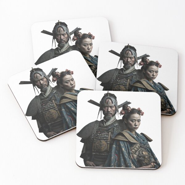 Item preview, Japanese geisha with samurai warriors designed and sold by Globuwear.