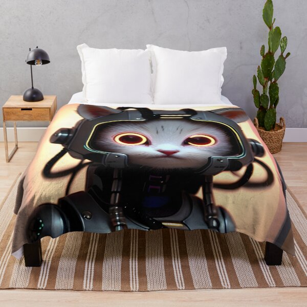 Item preview, Cyborg Cat - Modern Digital Art designed and sold by Ai-michiart.