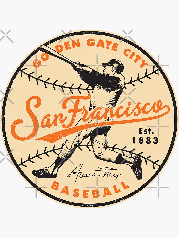 Retro Vintage Script San Francisco Baseball  Sticker for Sale by