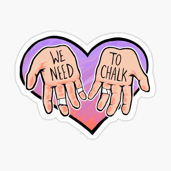 We Need To Chalk <3 (Pink) Sticker