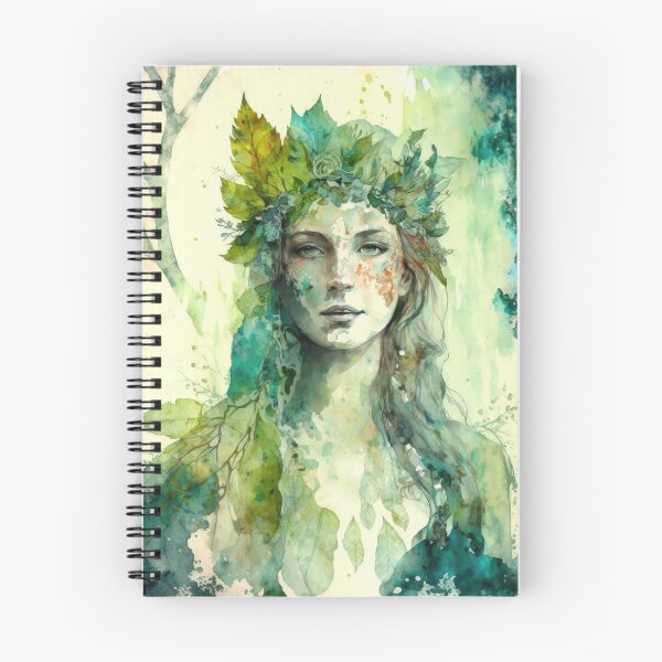 Item preview, Nature Goddess - Woodland Witchy Forest Greenwoman designed and sold by MoonBohemian.