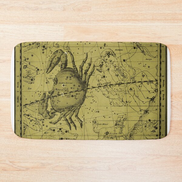 Item preview, Cancer Zodiac Star Constellation Map, Mustard Yellow designed and sold by notsweettea.