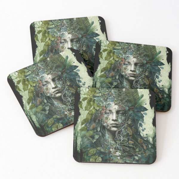 Item preview, Nature Goddess - Woodland Witchy Forest Greenwoman designed and sold by MoonBohemian.