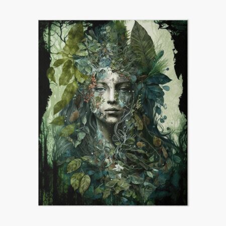 Artikel-Vorschau von Naturgöttin - Woodland Witchy Forest Greenwoman, designt und verkauft von MoonBohemian.