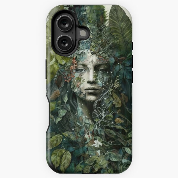 Item preview, Nature Goddess - Woodland Witchy Forest Greenwoman designed and sold by MoonBohemian.