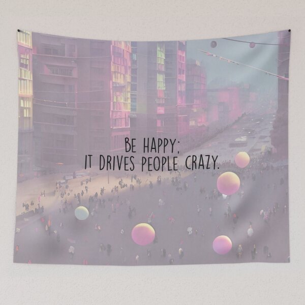 Item preview, be happy. designed and sold by Bethan Rose Studio.