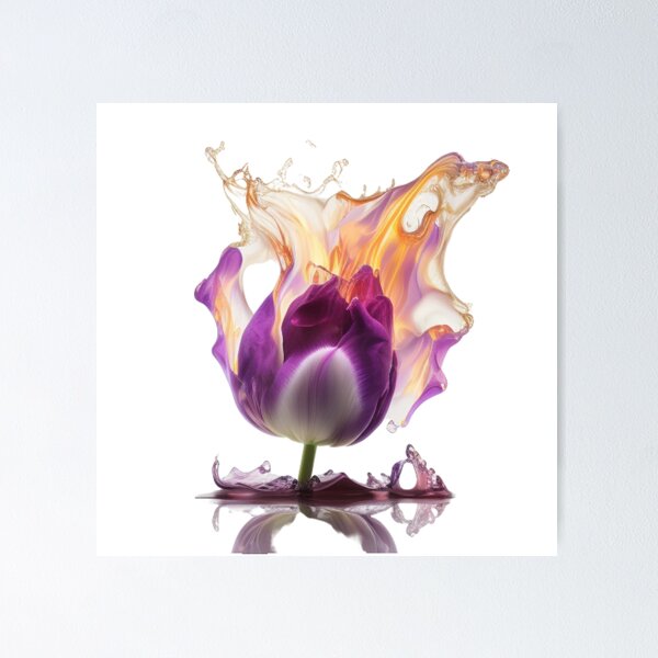 Item preview, Tulip in water spray designed and sold by ANVivid.