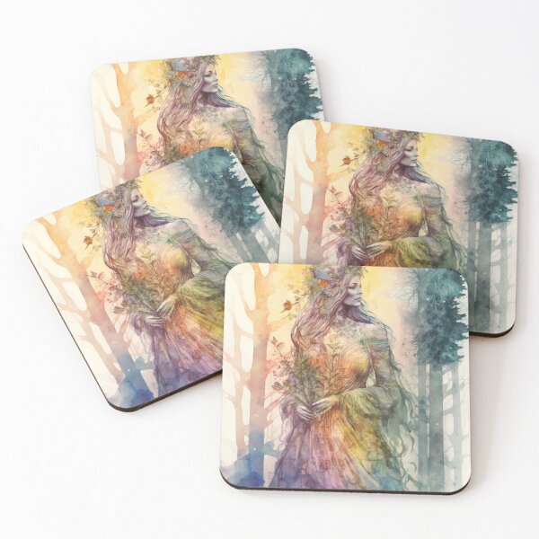 Item preview, Nature Goddess - Woodland Witchy Forest Greenwoman designed and sold by MoonBohemian.