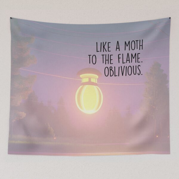 Item preview, like a moth to the flame. designed and sold by Bethan Rose Studio.