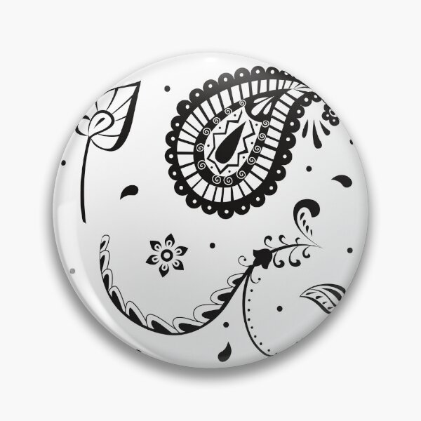 Item preview, Black and White Bohemian Paisley designed and sold by AlteredDesignz.