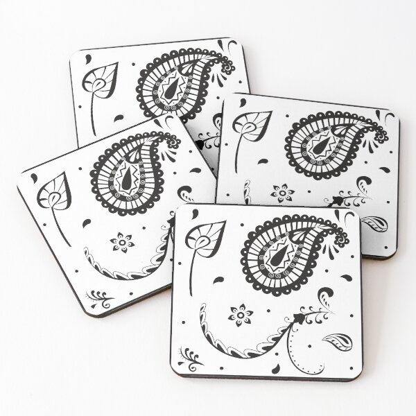 Item preview, Black and White Bohemian Paisley designed and sold by AlteredDesignz.
