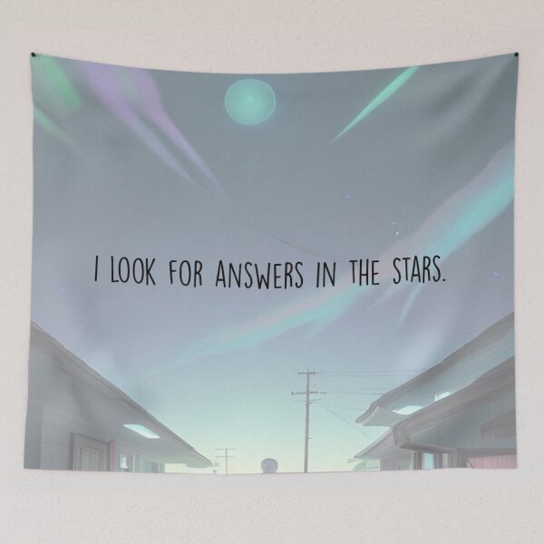 Item preview, i look for answers in the stars. designed and sold by Bethan Rose Studio.