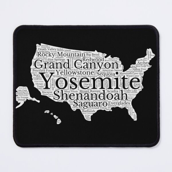 Item preview, Travel America. USA National Parks. Vacation in the United States. National Park Word Cloud designed and sold by SnakeCharm.