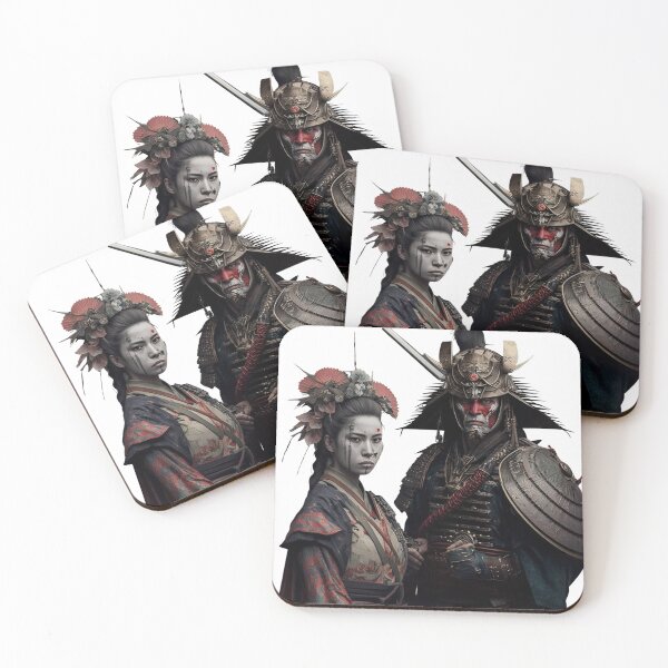 Item preview, Japanese geisha with samurai warriors designed and sold by Globuwear.