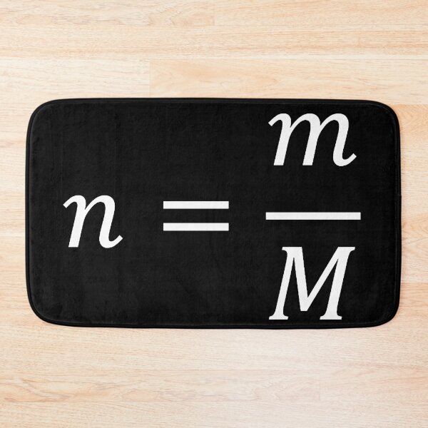 Item preview, number of moles formula, chemistry and science designed and sold by NoetherSym.