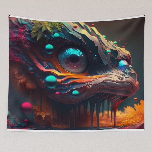Item preview, Trippy Futuristic Basilisk  designed and sold by MichellesMedArt.
