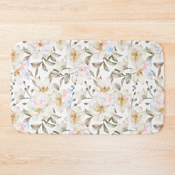 Item preview, Navy and white cherry blossom and watercolor Butterflies pattern designed and sold by bestsalernow.