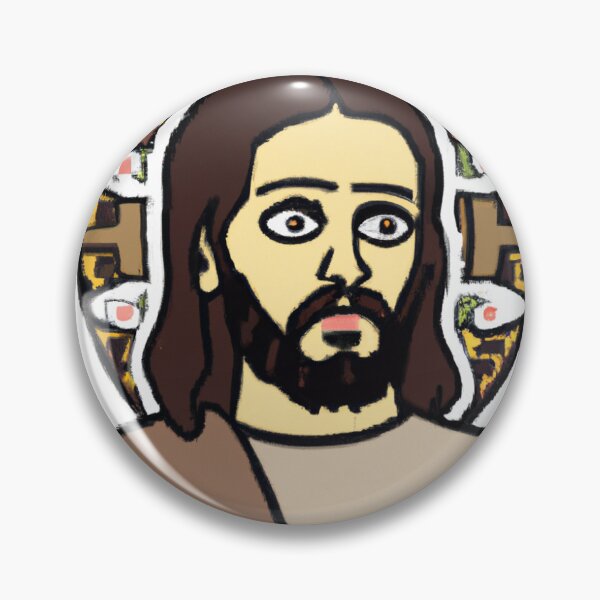 Artikelvorschau, Lustiger Jesus überrascht! entworfen und verkauft von HolyAiArt.