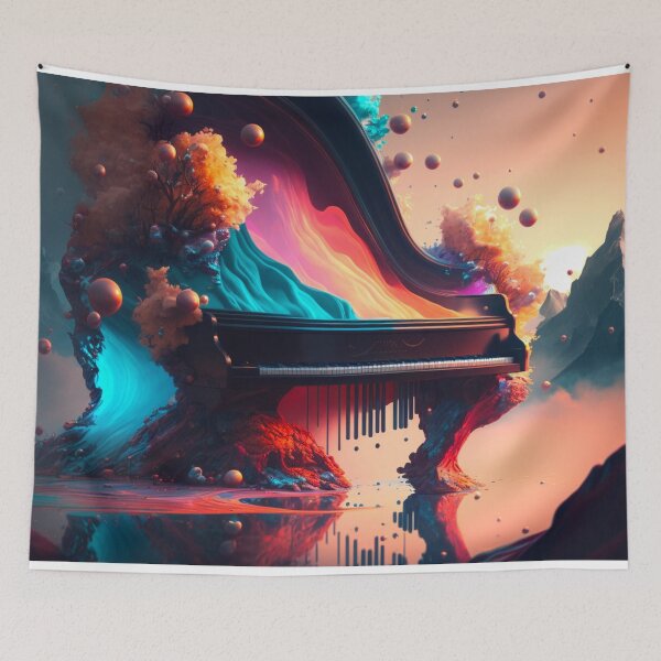 Item preview, Trippy Piano designed and sold by MichellesMedArt.