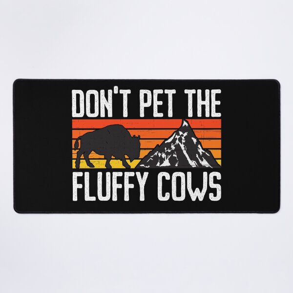 Item preview, Retro Buffalo Mountain - Don't Pet The Fluffy Cows designed and sold by Shirtey.