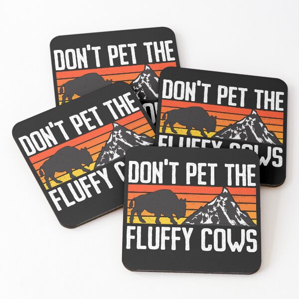 Item preview, Retro Buffalo Mountain - Don't Pet The Fluffy Cows designed and sold by Shirtey.