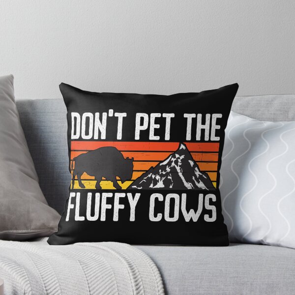 Item preview, Retro Buffalo Mountain - Don't Pet The Fluffy Cows designed and sold by Shirtey.