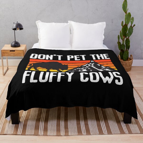 Item preview, Retro Buffalo Mountain - Don't Pet The Fluffy Cows designed and sold by Shirtey.