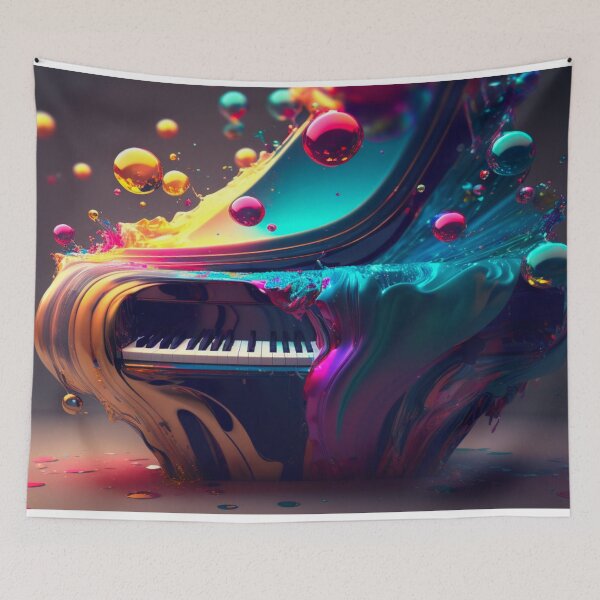 Item preview, Color Splash Metallic Piano designed and sold by MichellesMedArt.