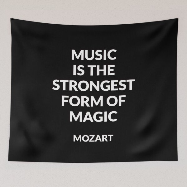 Item preview, Mozart Quote - Music is the strongest form of magic  - quotes about music designed and sold by Inspirationmotivation.