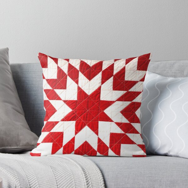 Item preview, Red and white Lone Star quilt designed and sold by bluejacaranda.