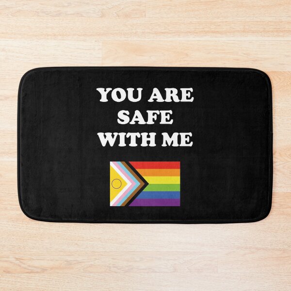 Item preview, LGBT rights slogan - You Are Safe With Me - Intersex Inclusive Pride Progress Flag   designed and sold by Inspirationmotivation.
