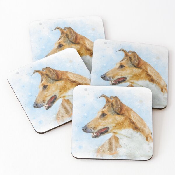 Item preview, Smooth collie watercolor designed and sold by PetsArt.