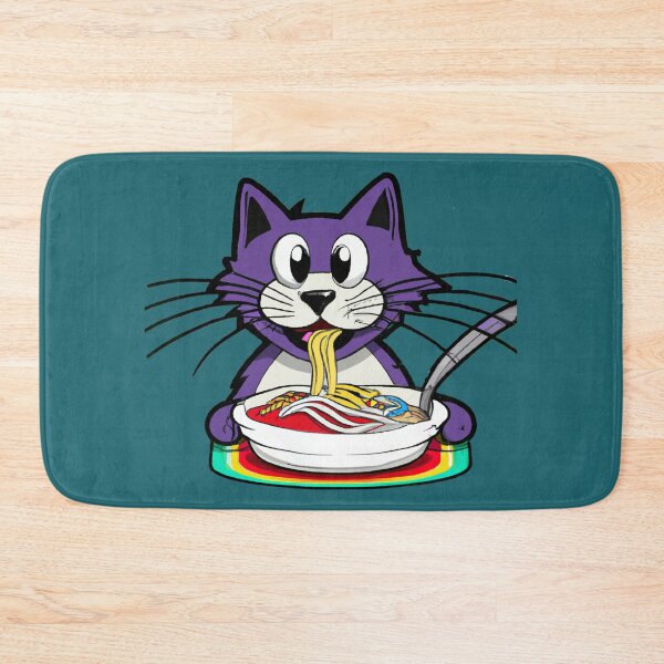Aperçu de l'œuvre Chat qui mange des spaghettis créée et vendue par mabdulrabn.
