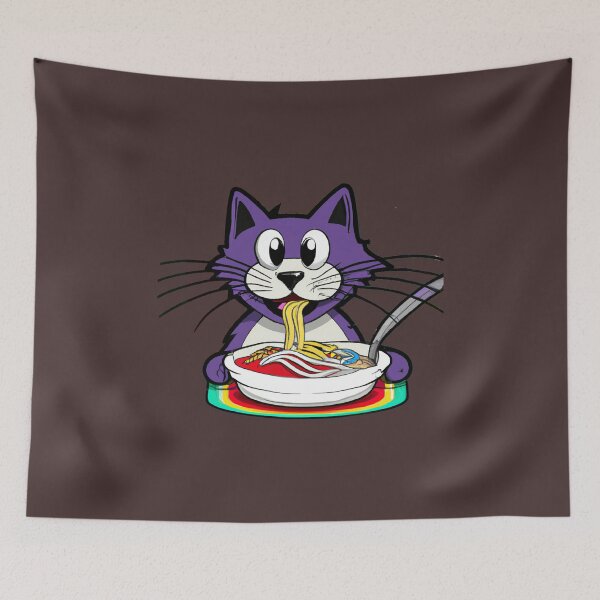 Item preview, Cat Eating Spaghetti designed and sold by mabdulrabn.