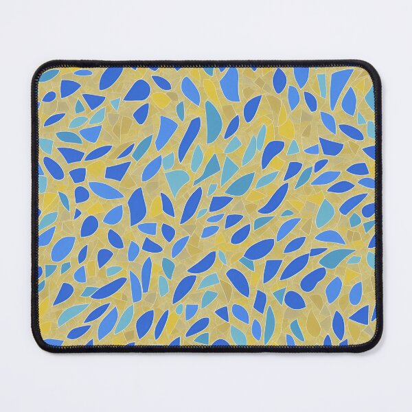 Item preview, Soft geometric pattern. Blue, green and golden colors. Mosaic designed and sold by evk-art.