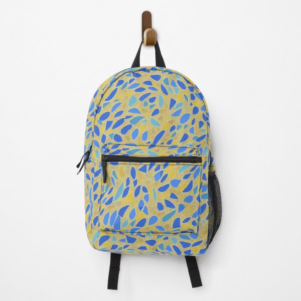 Item preview, Soft geometric pattern. Blue, green and golden colors. Mosaic designed and sold by evk-art.