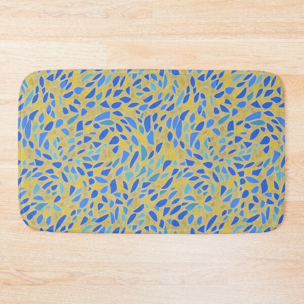 Item preview, Soft geometric pattern. Blue, green and golden colors. Mosaic designed and sold by evk-art.